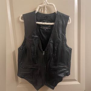 Vintage Leather King Biker Vest